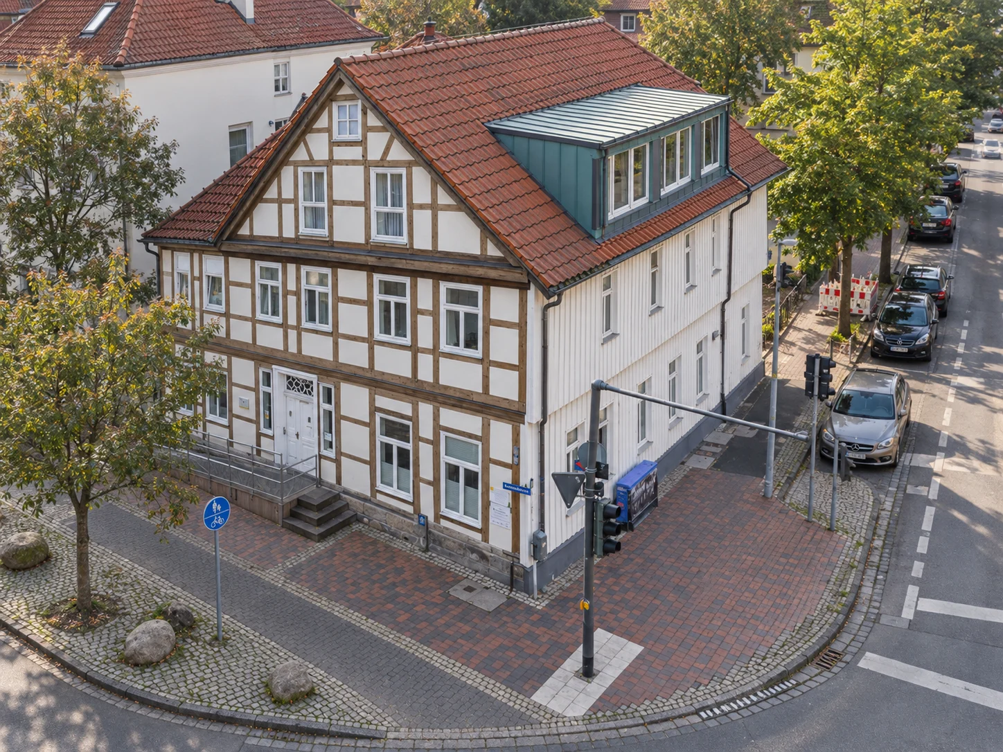 Fachwerkgebäude des neuen Standorts
